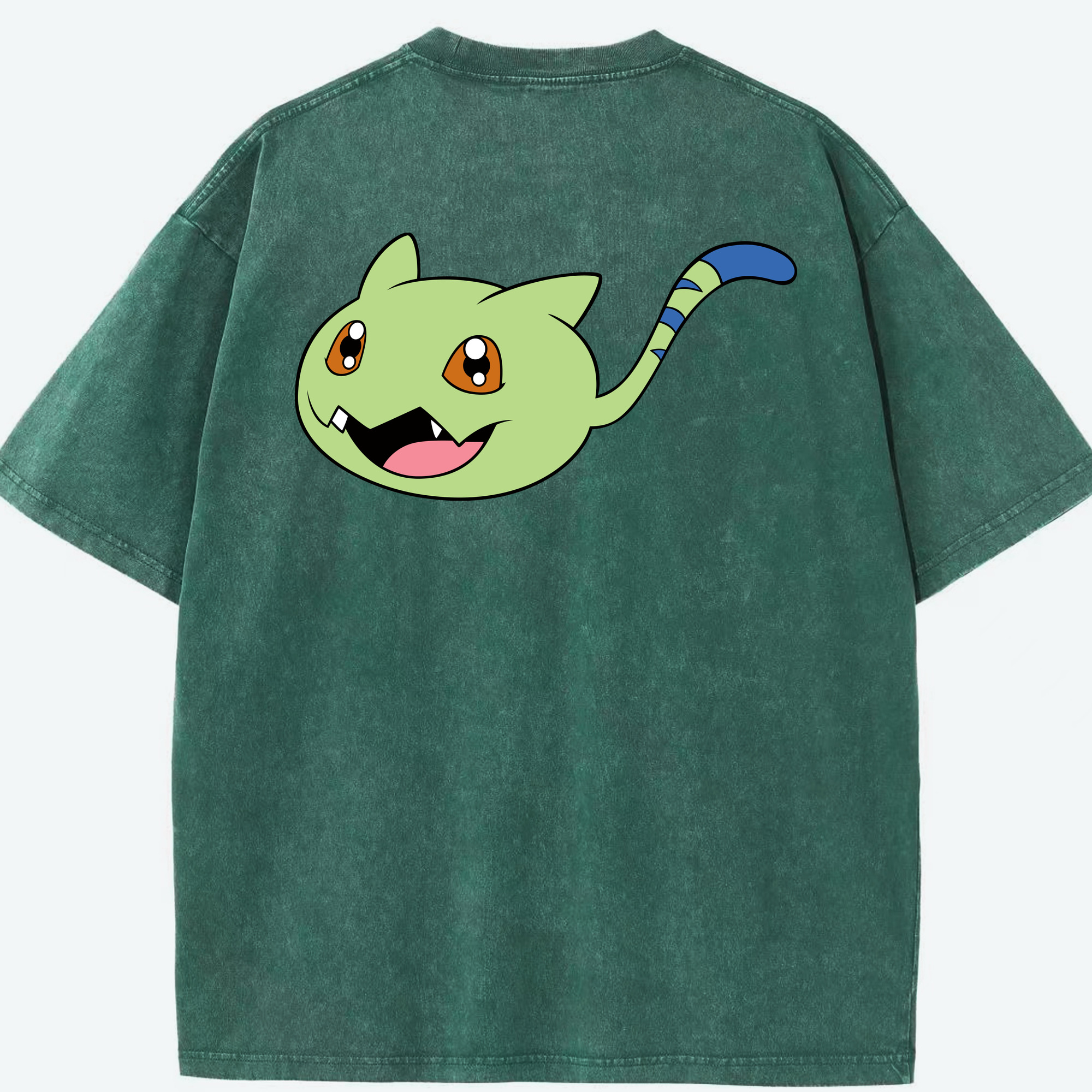 （画像用） Digimon デジタルモンスター/デジモン 綿100% ヴィンテージ風 半袖Tシャツ（背面プリント）